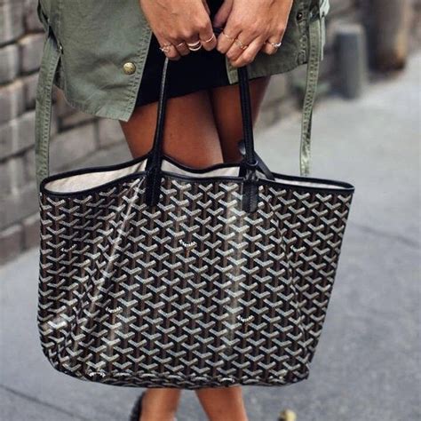 goyard black and white tote|goyard tote prices.